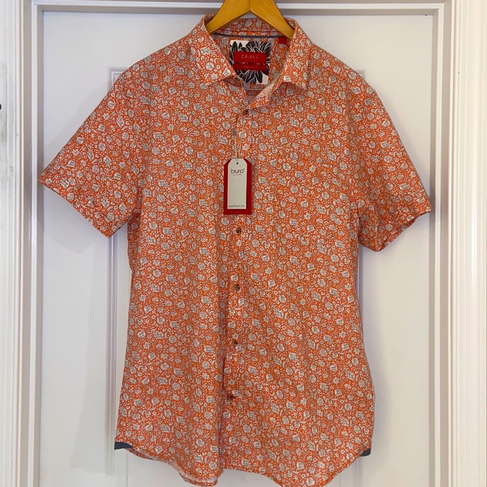 ✨HP✨ Bruno Milano Coral Button Up Shirt